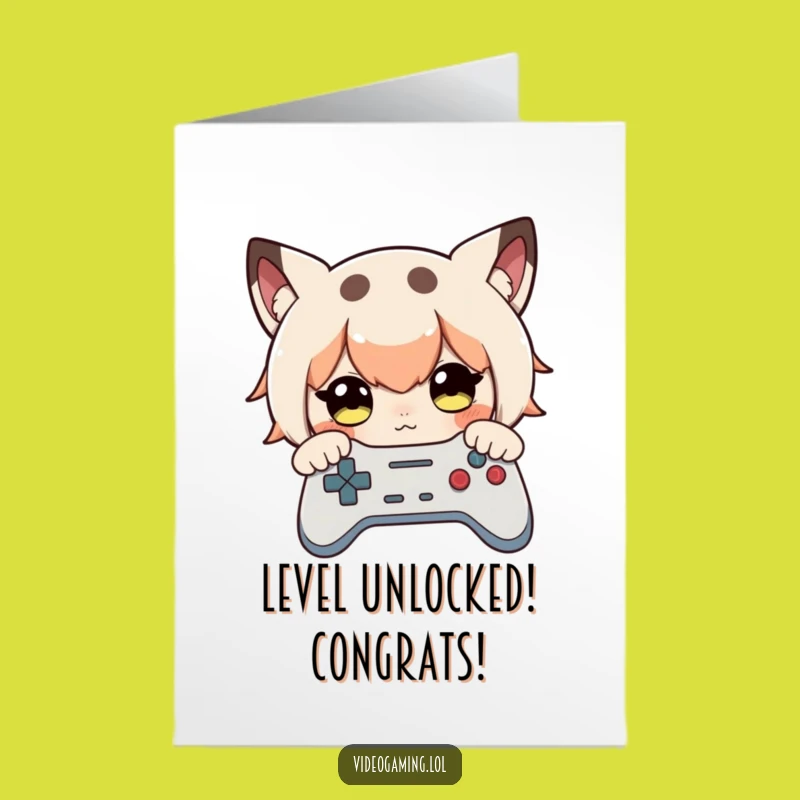 Free Printable Congrats Card: Curious Gamer for Victory Celebration Downloads