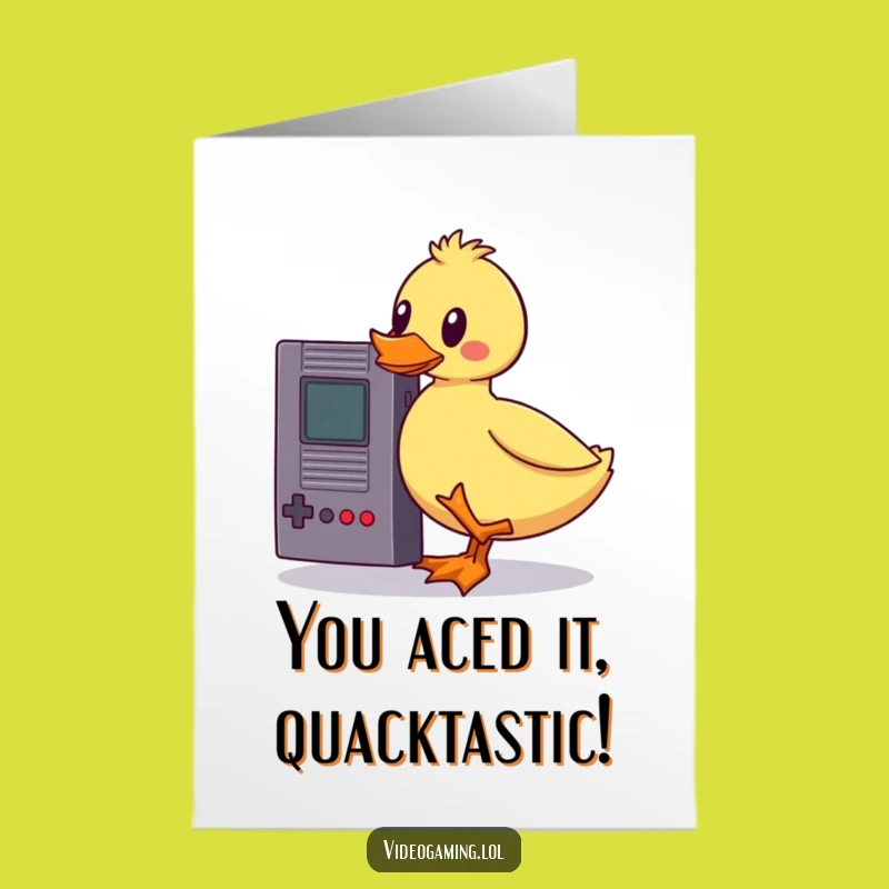 Free Printable Congrats Card Funny Duck Game Cartridge Downloadable