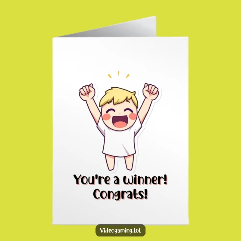 Victory Celebration Congrats Card Free Printable - Awesome Downloadable Gift for Winners
