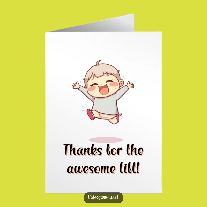 Free Printable Thank You Card: Giggling Jumper for Gratitude Downloads