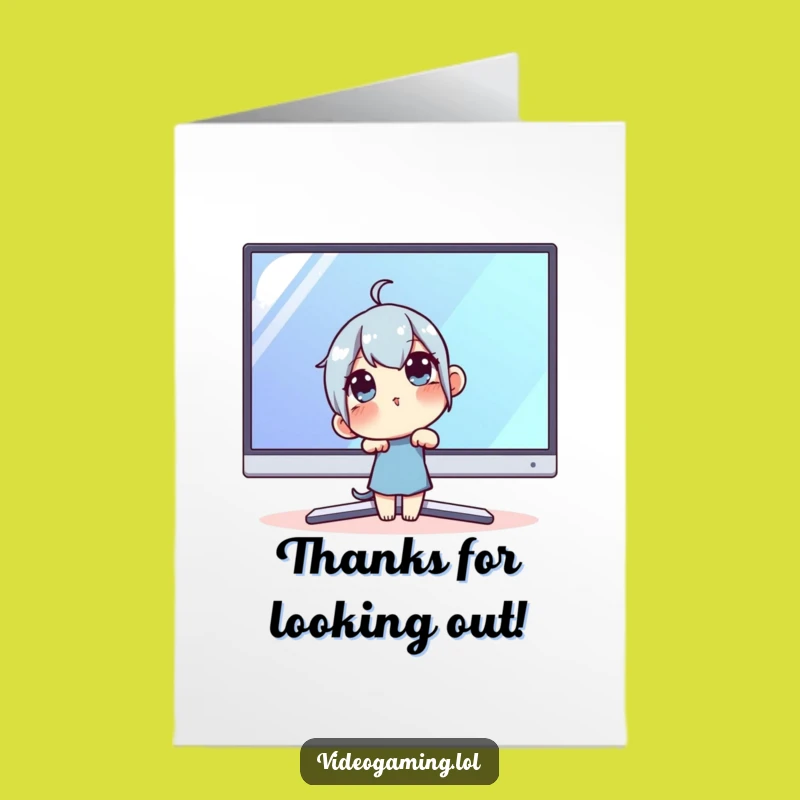 Free Printable Thank You Card: Monitor Gazing Gratitude Downloadable!