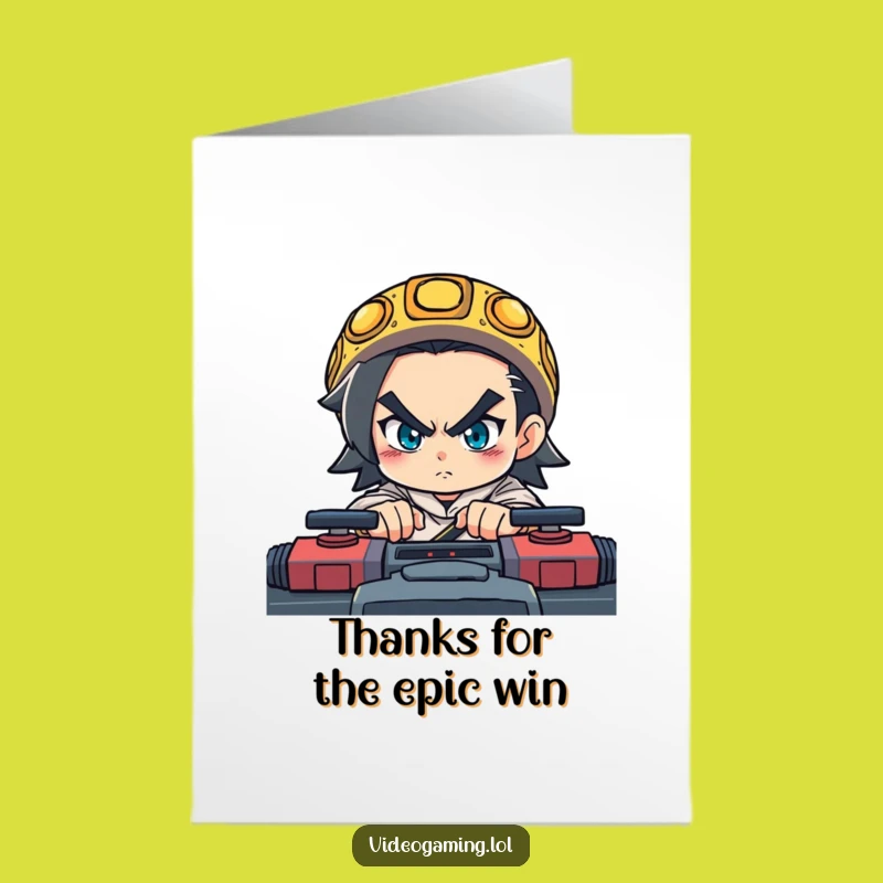 Free Printable Thank You Card: Intense Gamer for Focused Appreciation Downloads