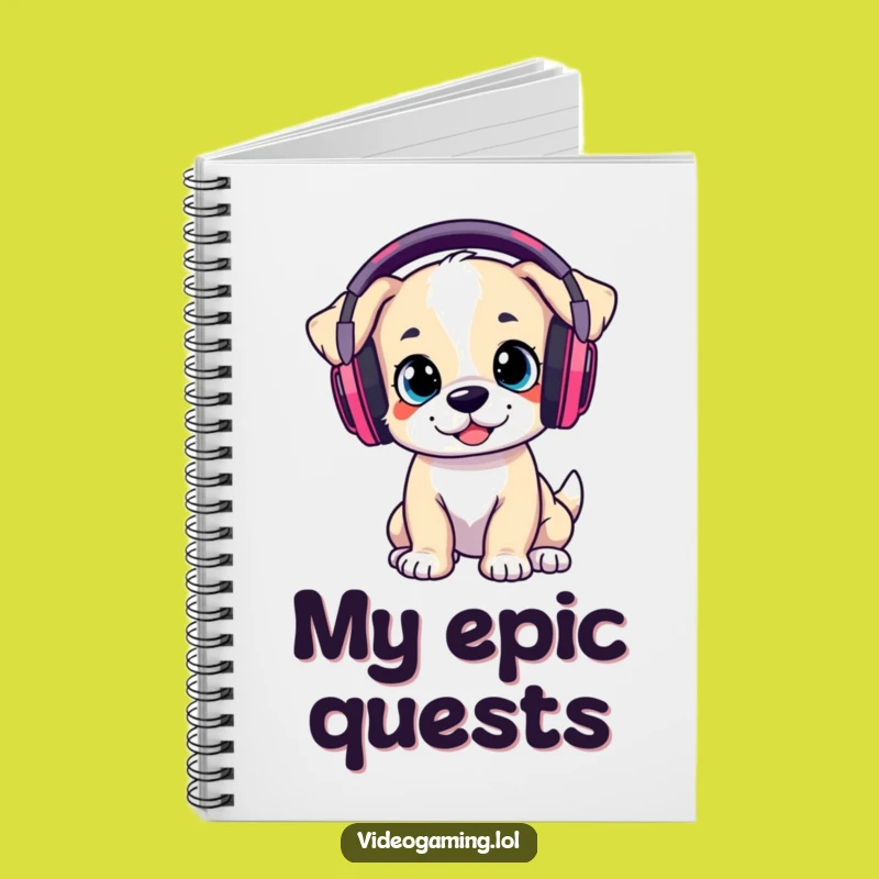 Funny Gaming Puppy Notebook: Gamer Notes, Great Funny Gift!