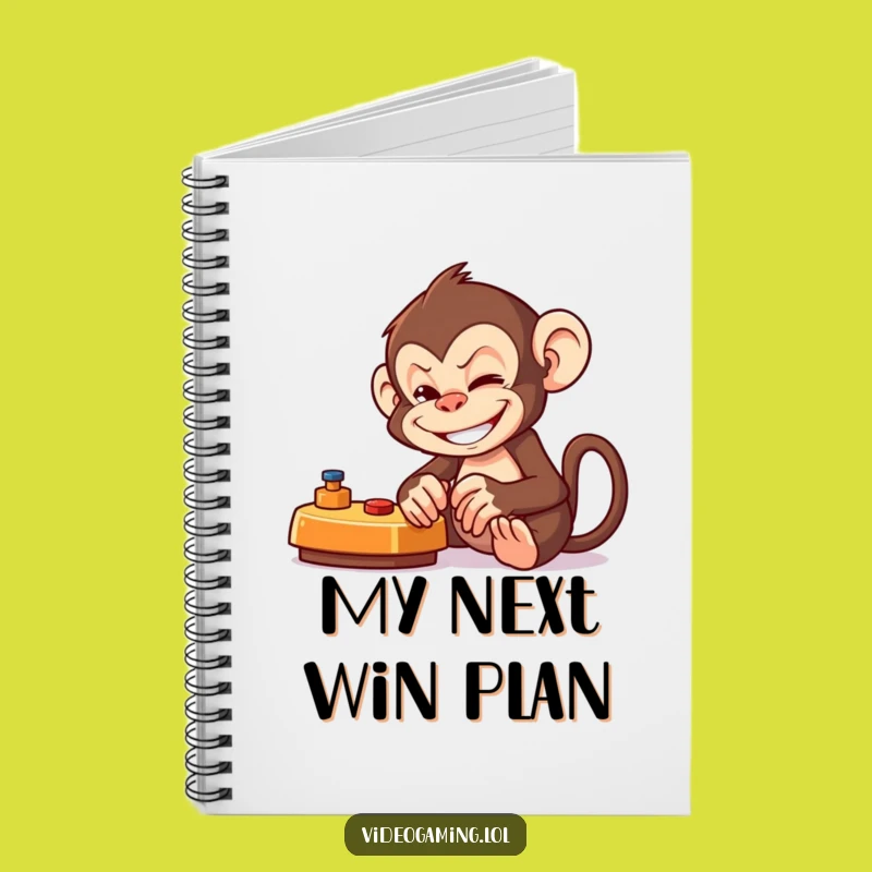 Funny Monkey Gamer Notebook: Jot Down Ideas with a Mischievous Monkey!
