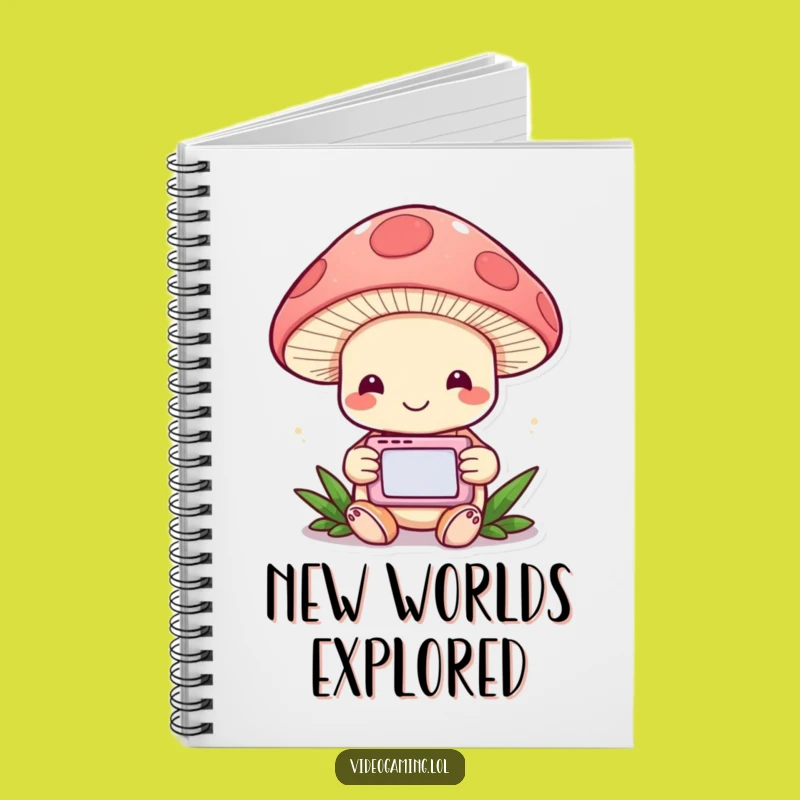Funny Mushroom Gamer Notebook: Jot Down Ideas & Adventures