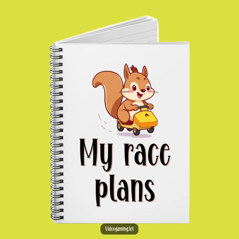 Funny Squirrel Racer Notebook - Journal & Energetic Gift