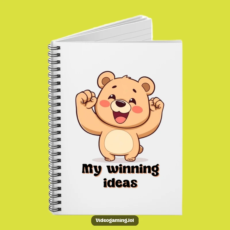 Funny Victory Bear Notebook - Journal & Happy Gift