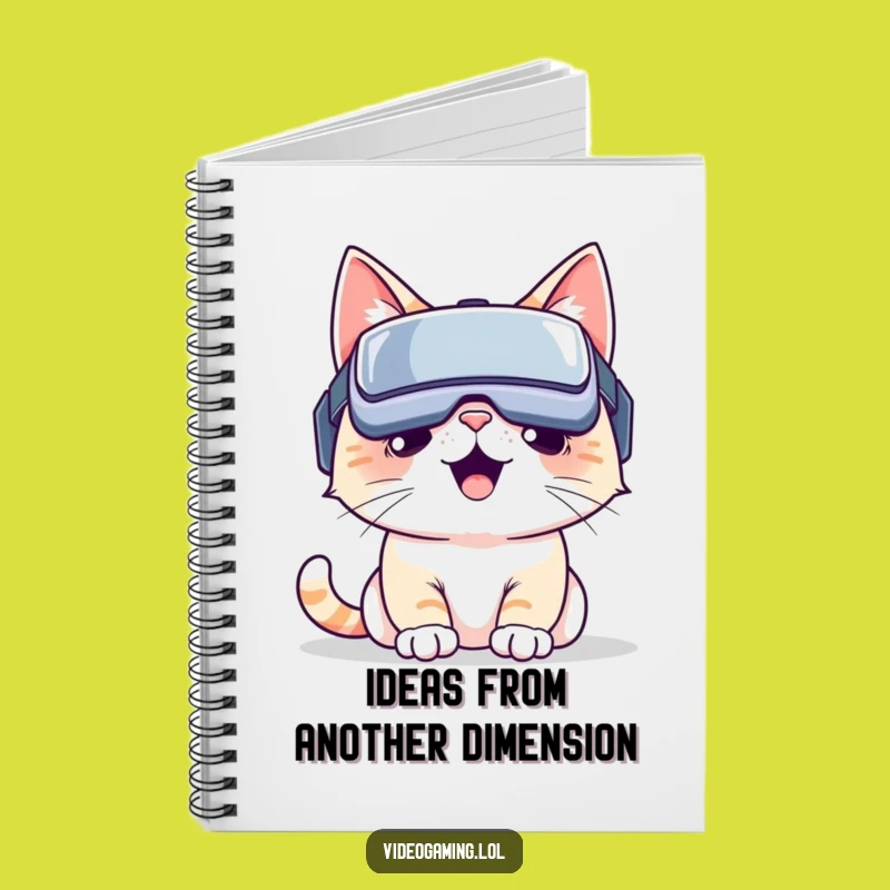 Funny VR Cat Notebook: Jot Down Ideas in This Hilarious Feline's Virtual World