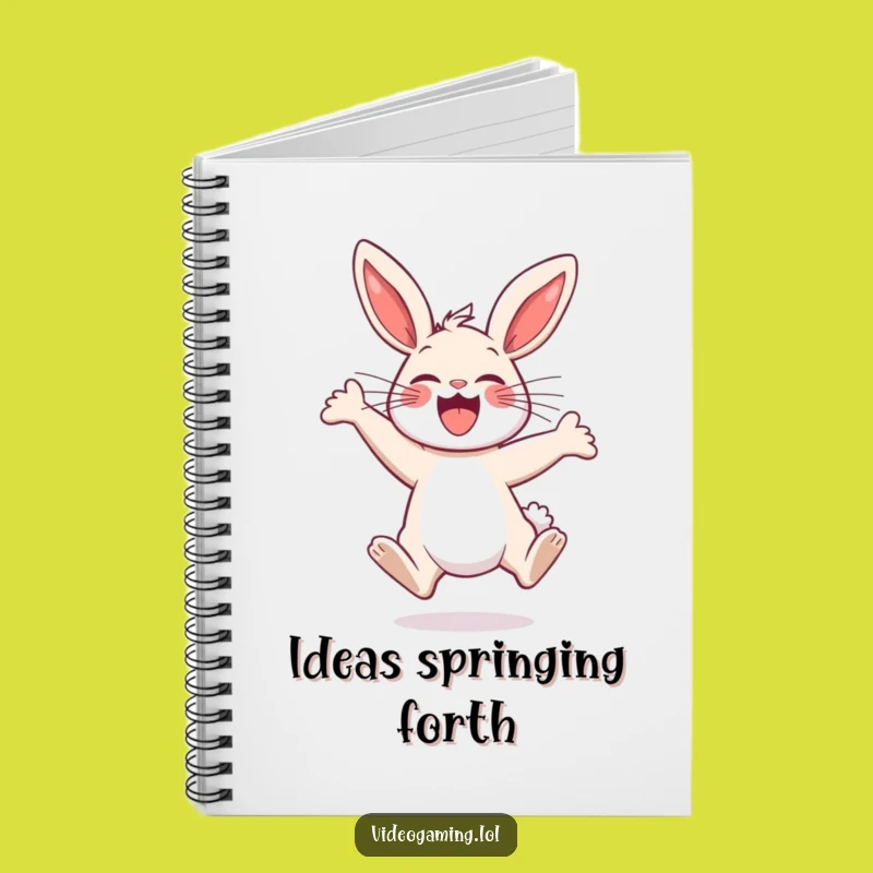 Funny Bunny Excitement Notebook - Journal Bunny Jumping, Creative Funny Gift