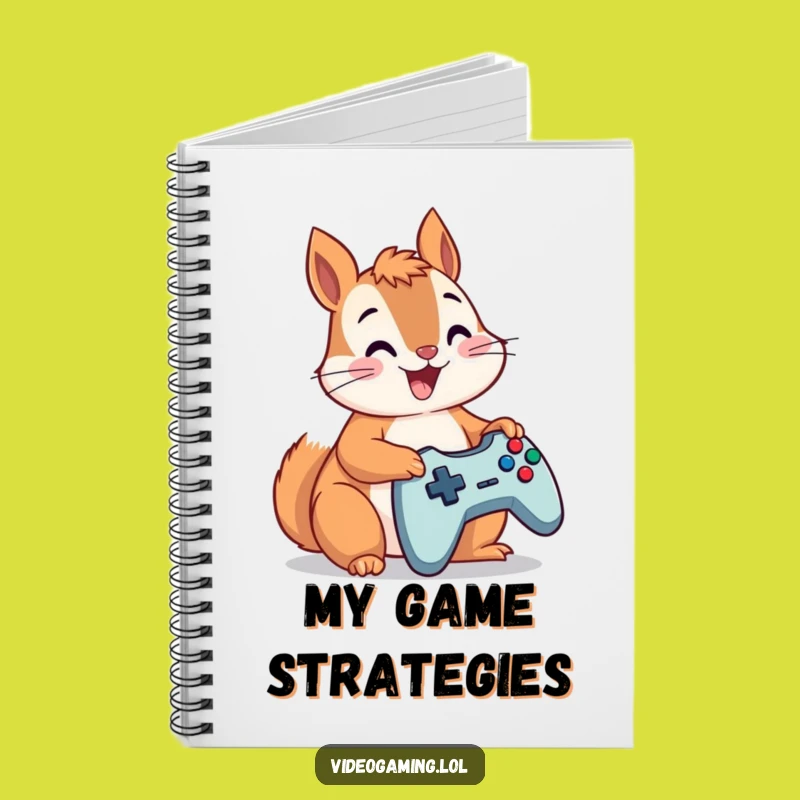 Funny Squirrel Gamer Notebook: Hilarious Controller Champ for Your Notes