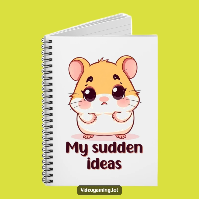 Funny Surprised Hamster Notebook - Journal & Wide-Eyed Shocked Gift