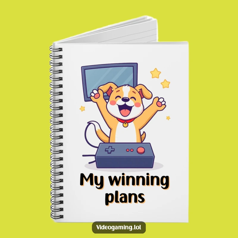 Funny Dog Gamer Notebook - Jot Down Strategies in Style