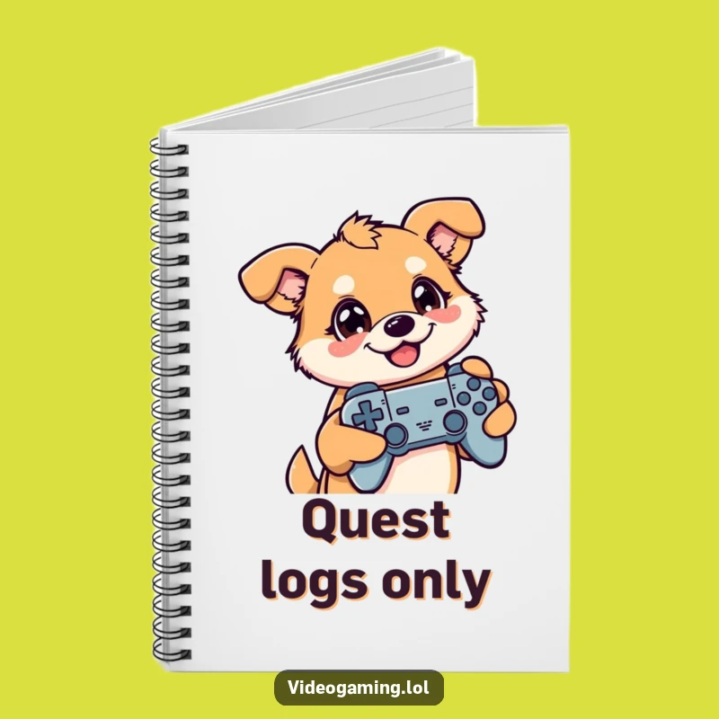 Funny Gamer Dog Notebook: Jot Down Ideas Between Levels
