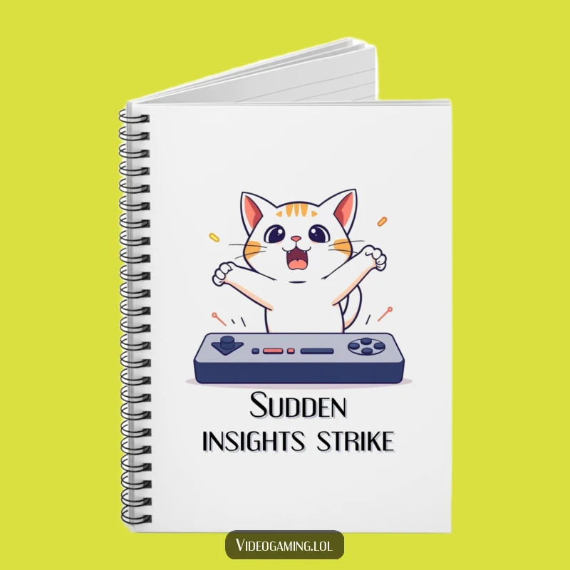 Funny Cat Gaming Notebook: Jot Down Ideas with Surprised Reactions