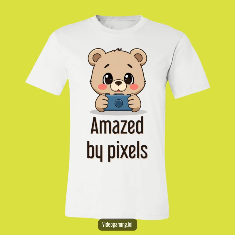 Funny Curious Bear T-Shirt: Enchanted Gamer Apparel!