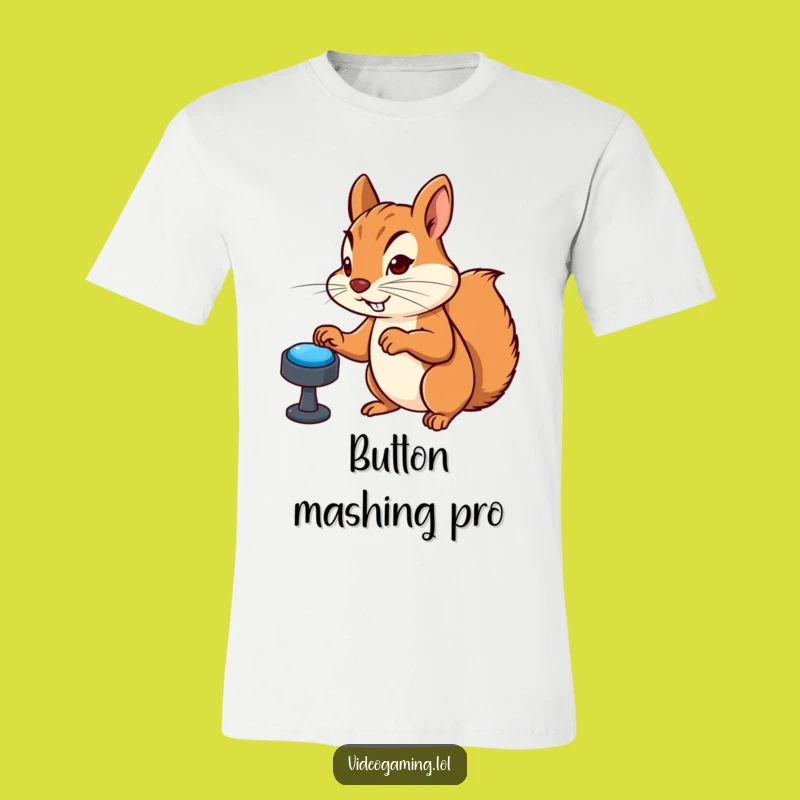Funny Gamer Squirrel T-Shirt: Wear Intense Focus, Perfect Gift