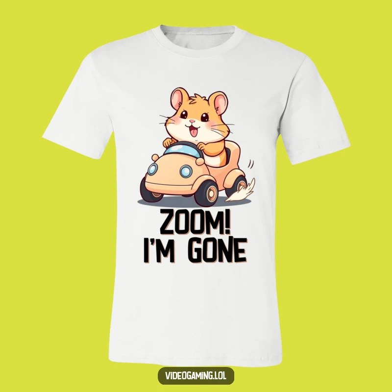 Funny Hamster Race T-Shirt: Determined Driver Hamster Design, Great Funny Gift!