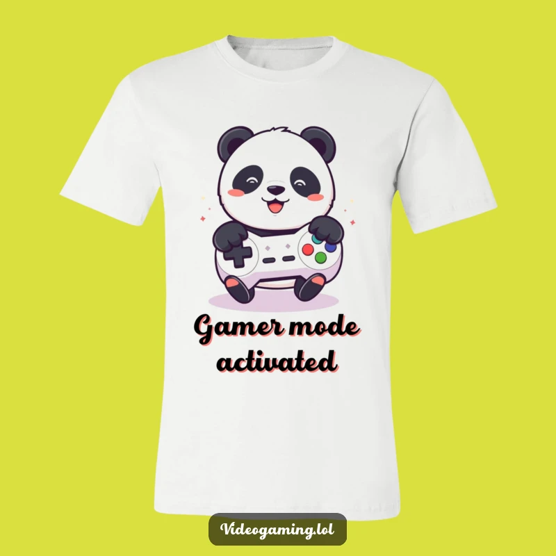 Funny Panda Gamer T-Shirt - Playful Button Masher Gift Tee