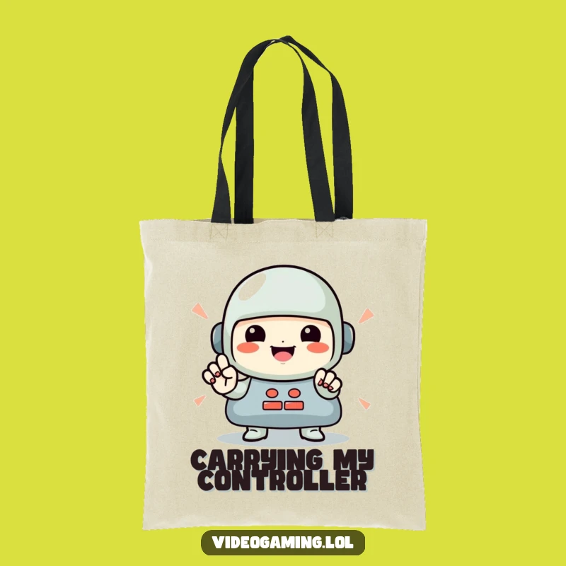 Funny Gamer Tote Bag: Carry Your Game with Rapid Button Presses!