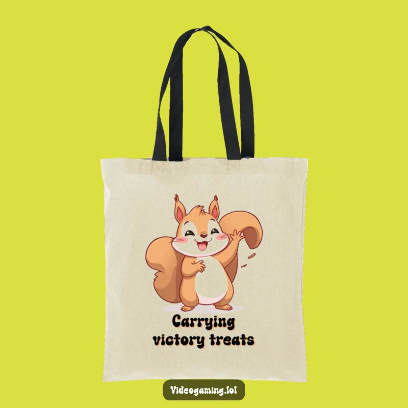Funny Dancing Squirrel Victory Tote Bag: Carry Your Triumphs with Fun