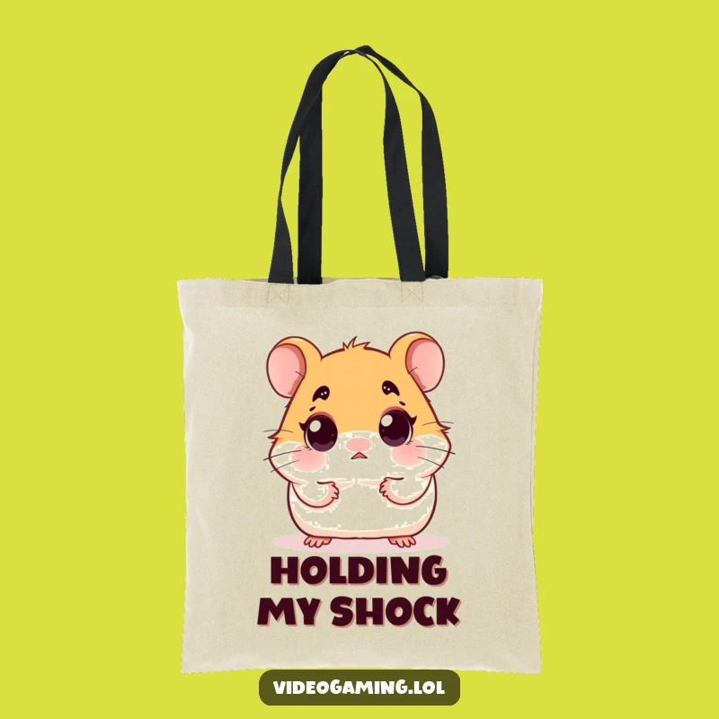 Funny Surprised Hamster Tote Bag - Spacious & Wide-Eyed Gift Accessory