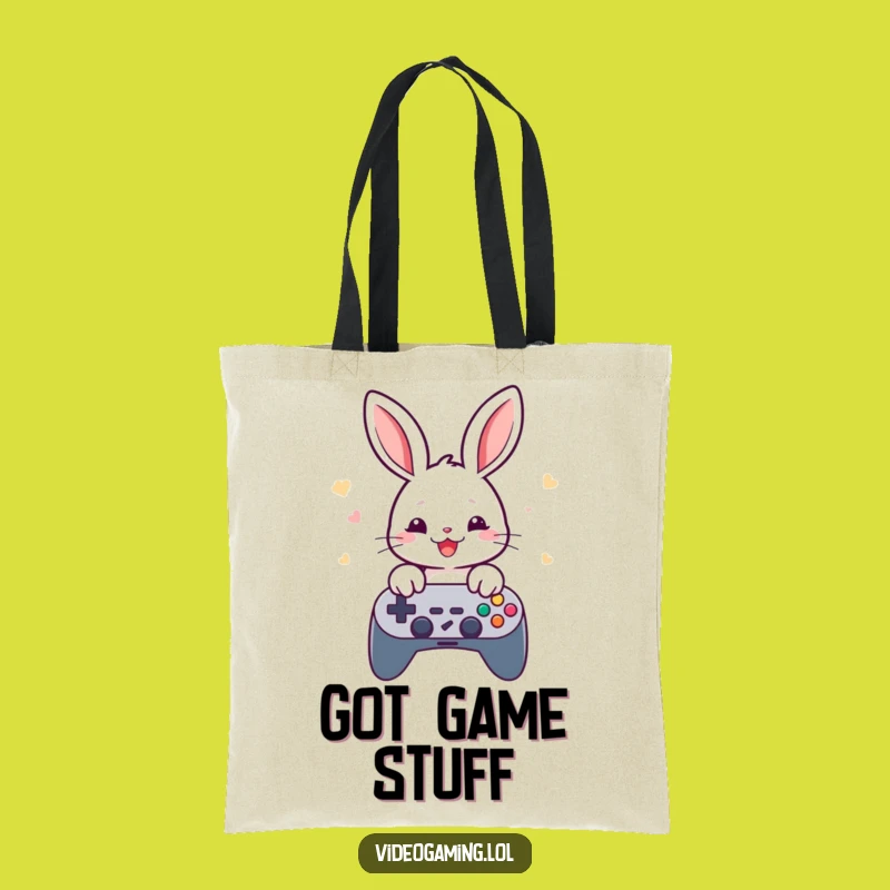 Funny Rabbit Gamer Tote Bag - Carry Your Speed and Style
